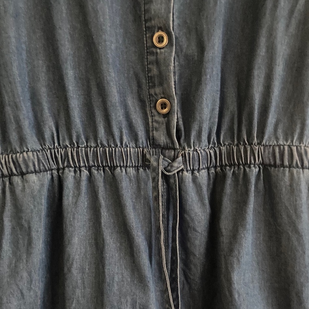 Plus Size Denim Drawstring Romper - image 5